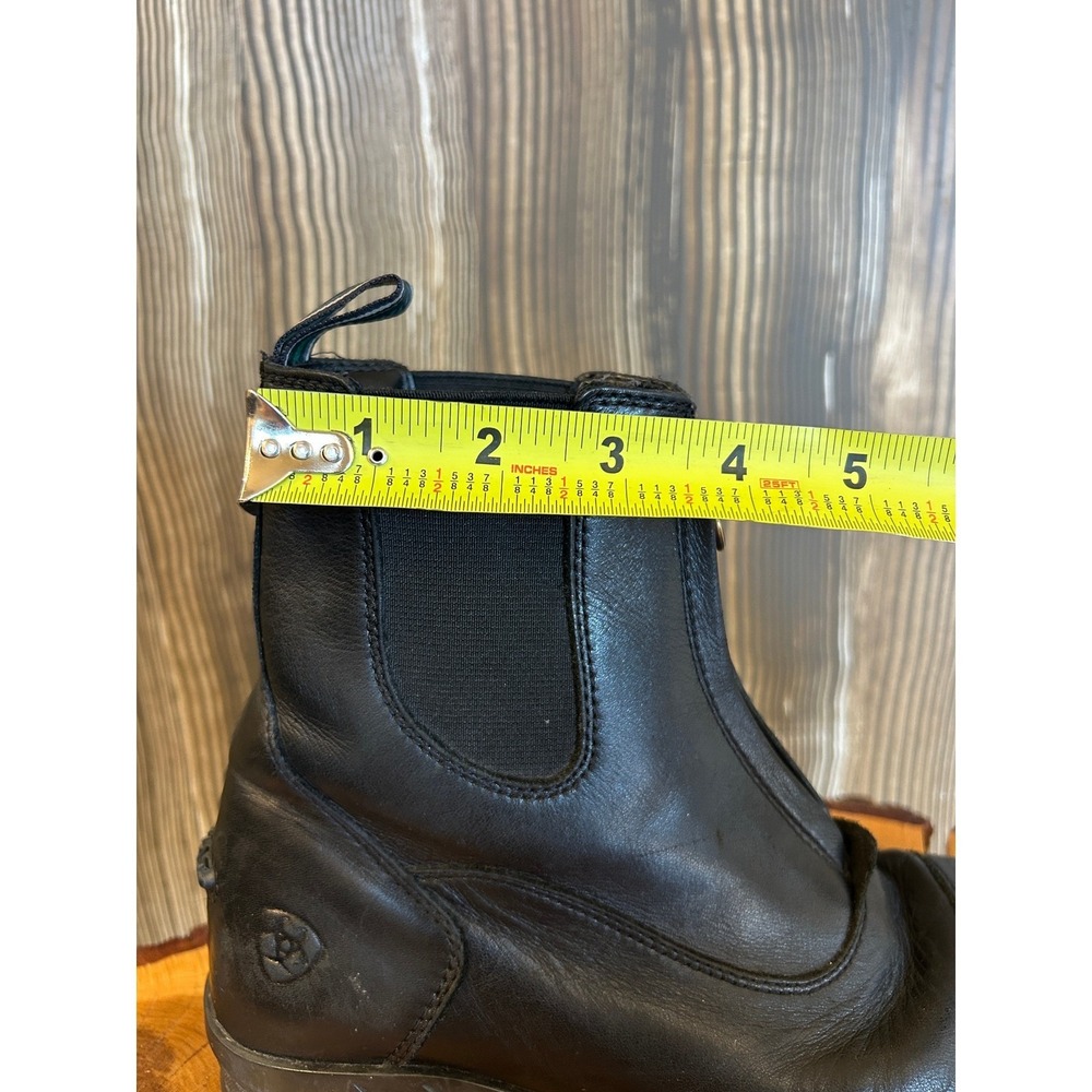 Ariat Mens Paddock Boots 8D Black Leather Front Zip Equestrian Heritage IV READ - Picture 14 of 14